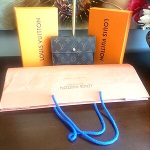 LV MONOGRAM PORTE TRESOR ETUI PAPIER WALLET VINTAGE (SP0022)2 LV BOXES & paperba